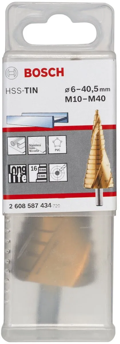 Bosch HSS-TiN Stappenboor M10-M40 125,5mm - 1 Stuk