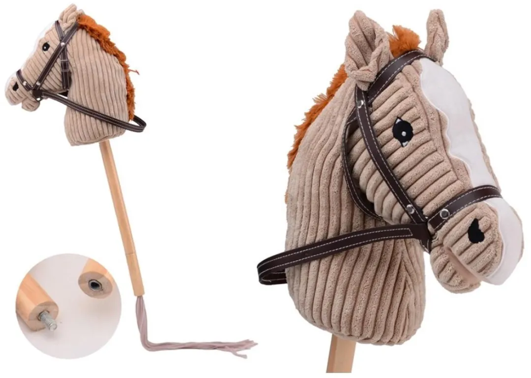 Johntoy Stokpaardje 80cm - Bruin