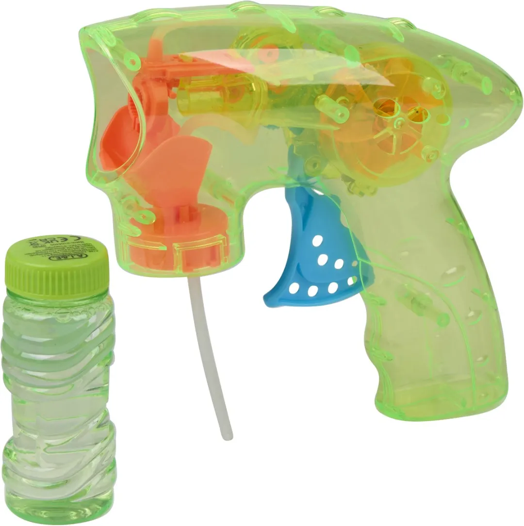 Eddy Toys Bellenpistool met Licht 60ml - 2 Stuks - Meerkleurig