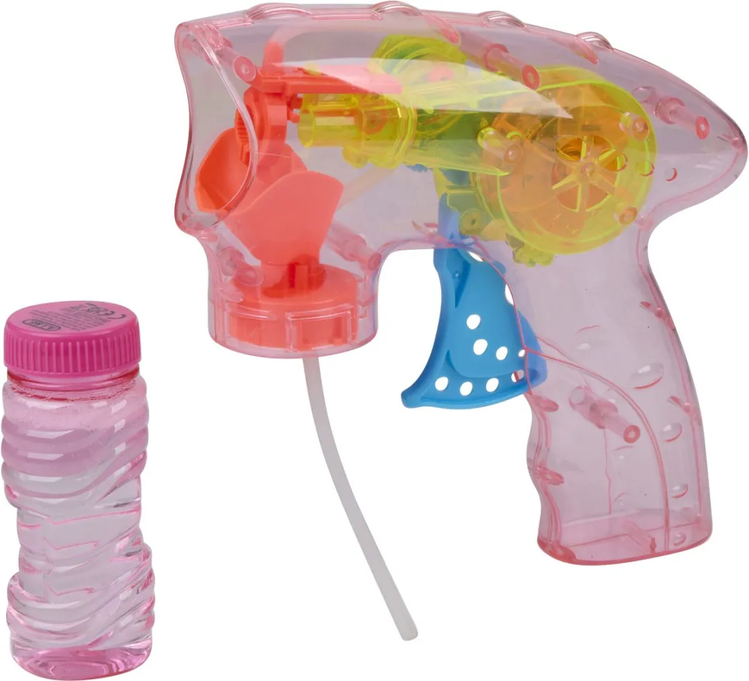 Eddy Toys Bellenpistool met Licht 60ml - 2 Stuks - Meerkleurig
