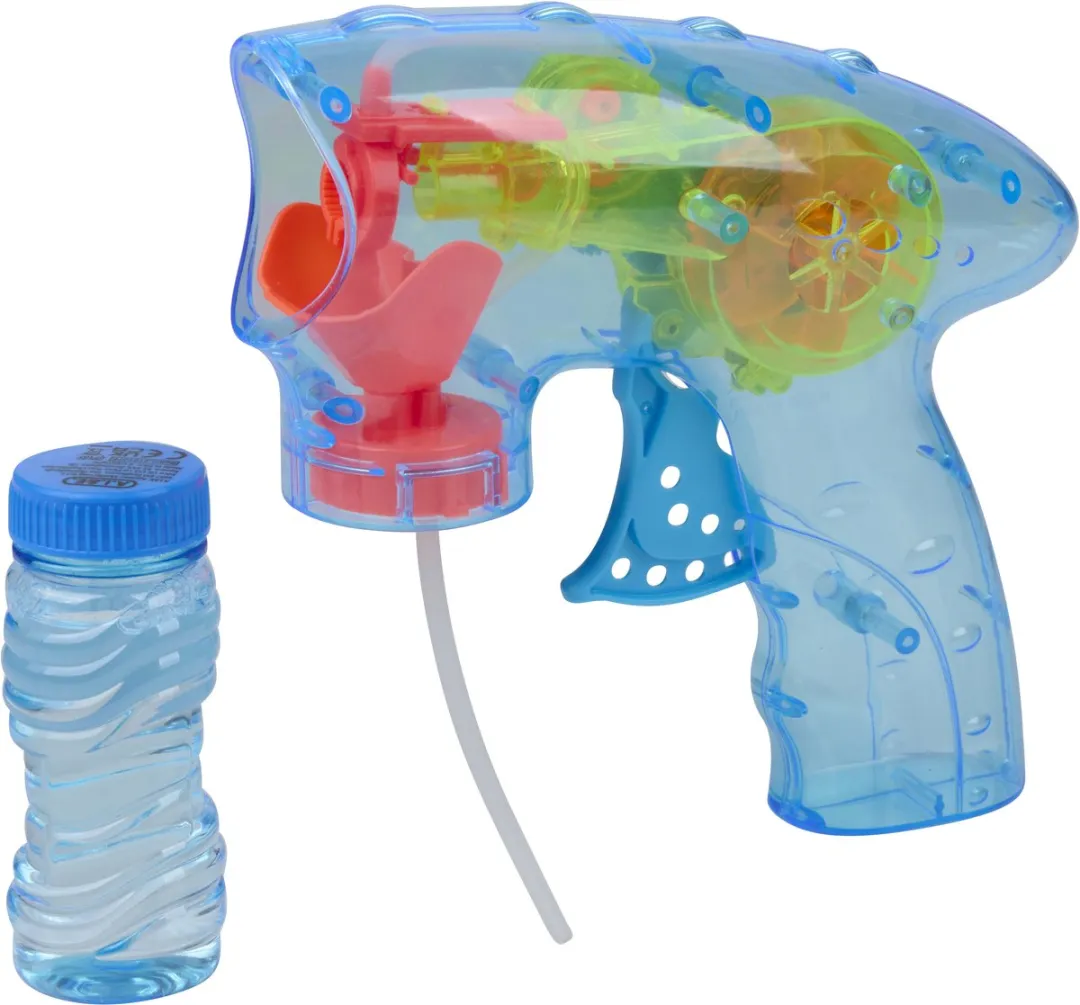 Eddy Toys Bellenpistool met Licht 60ml - 2 Stuks - Meerkleurig