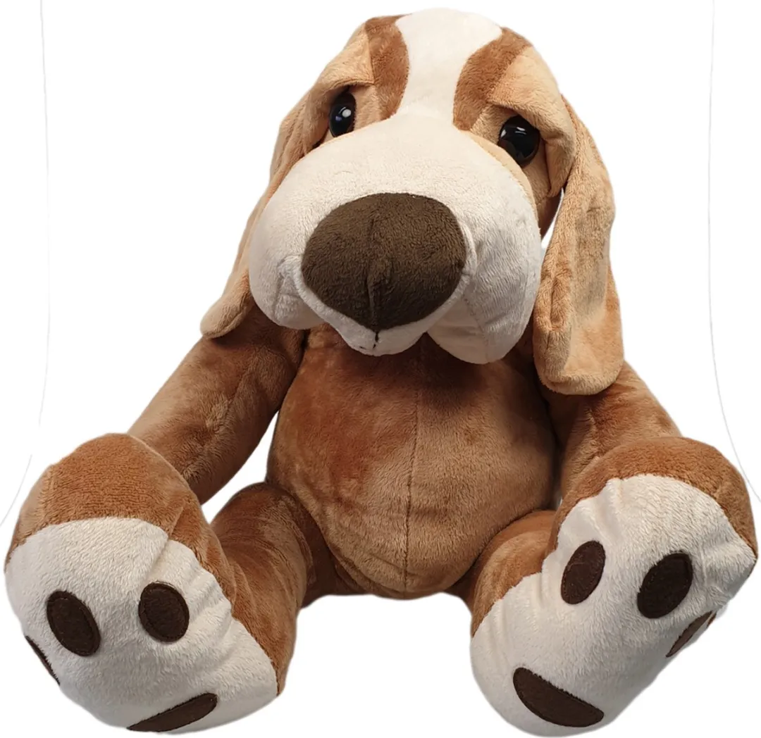 Unitoys Hond Droopy Knuffel - 50 cm - Modieus Bruin