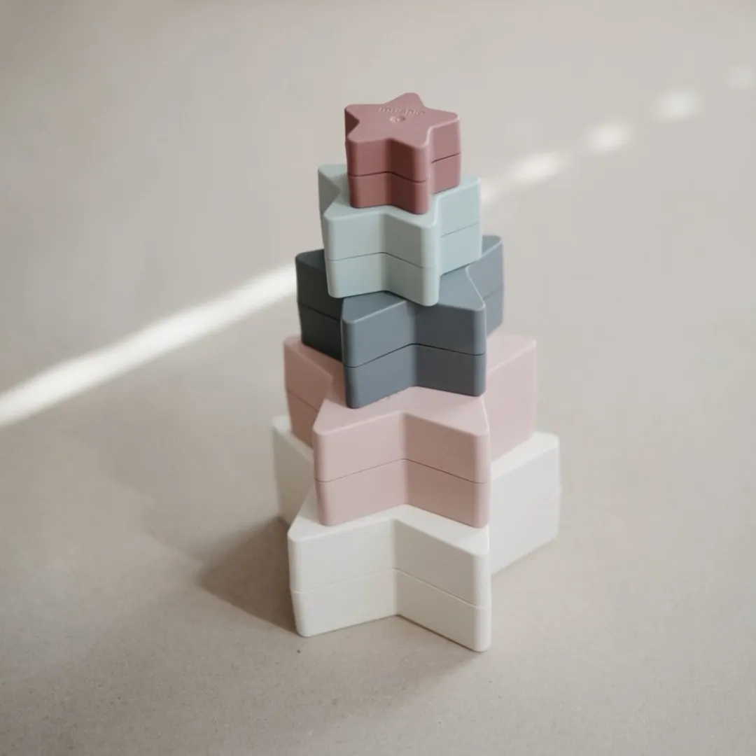 Mushie Stapeltoren Nesting Star - Ecru