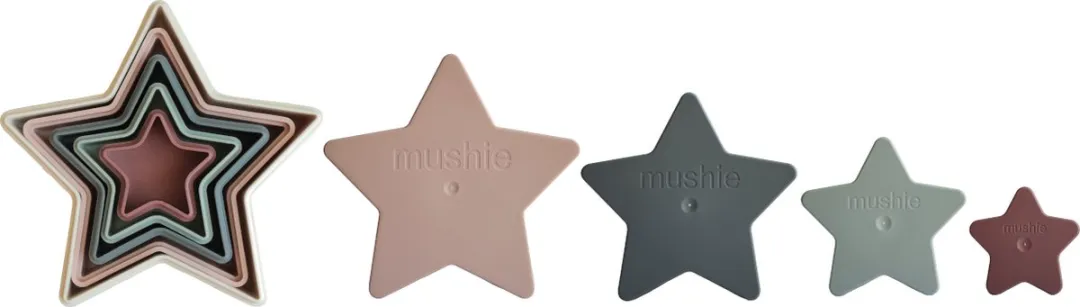 Mushie Stapeltoren Nesting Star - Ecru