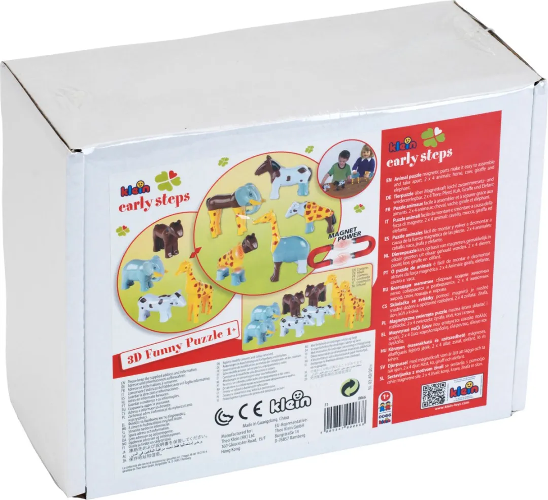 Klein Toys Early Steps Magnetische Dierenpuzzel 32-delig - Multicolor