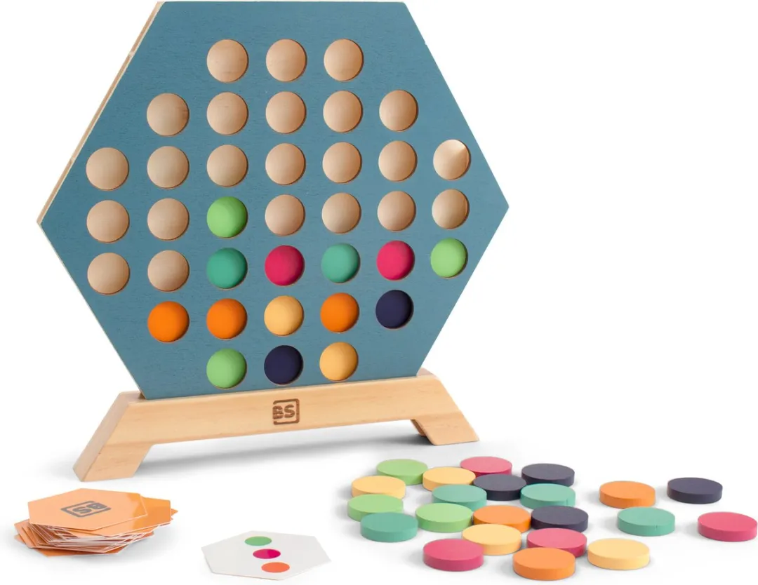 BS Toys Bordspel 3 bij Elkaar GA456 - Educatief Speelgoed - 2-4 Spelers