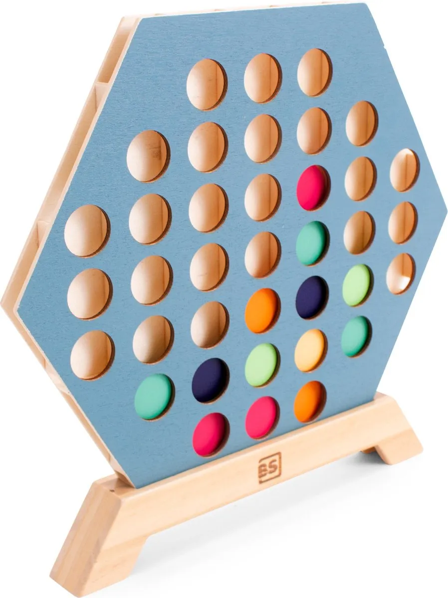 BS Toys Bordspel 3 bij Elkaar GA456 - Educatief Speelgoed - 2-4 Spelers