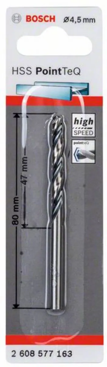 Bosch HSS PointTeQ Spiraalboor 4,5mm - Hout