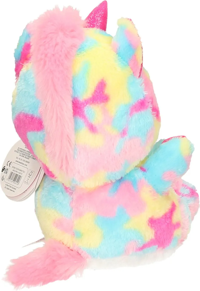 Keel Toys Pluche Eenhoorn Knuffel - Regenboogkleuren - 25 cm