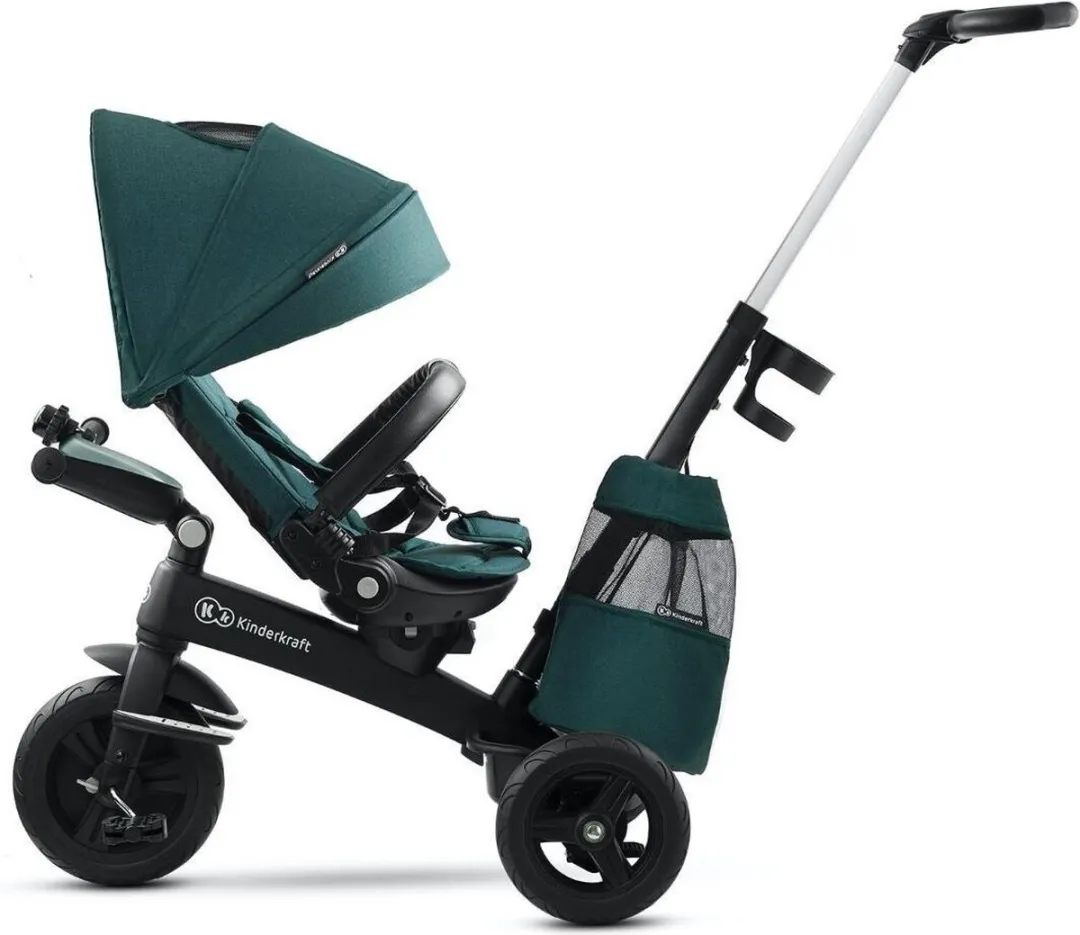 KinderKraft EASYTWIST Driewieler Groen - 360° Draaibaar & Opvouwbaar