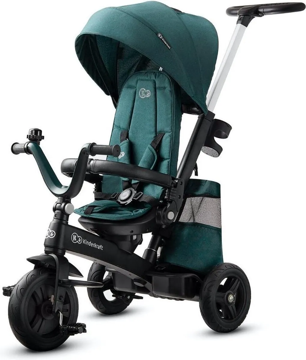 KinderKraft EASYTWIST Driewieler Groen - 360° Draaibaar & Opvouwbaar