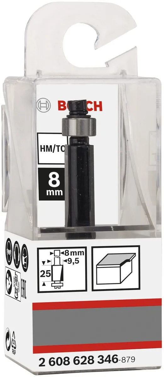 Bosch Kantenfrezen 8mm - Kunststof/Hout - afbeelding 6 van 6