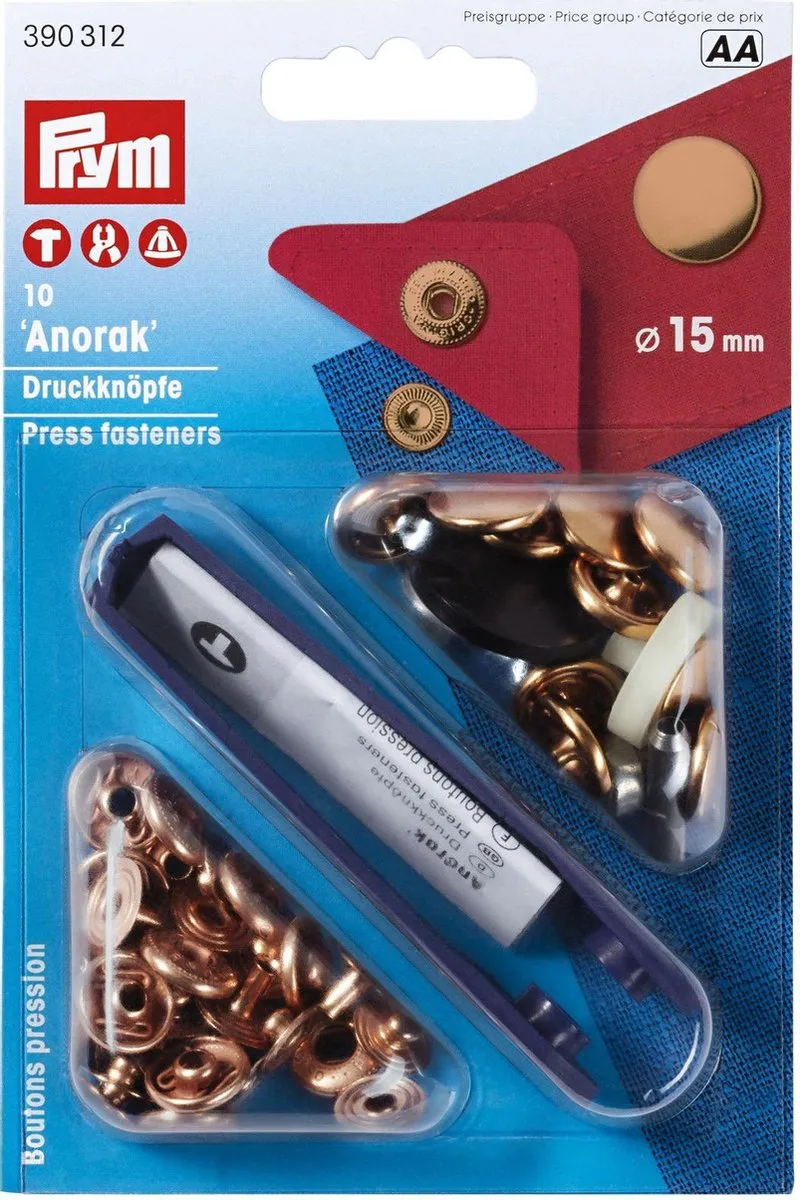 Prym Anorak MS Naaivrijdrukknopen 15mm