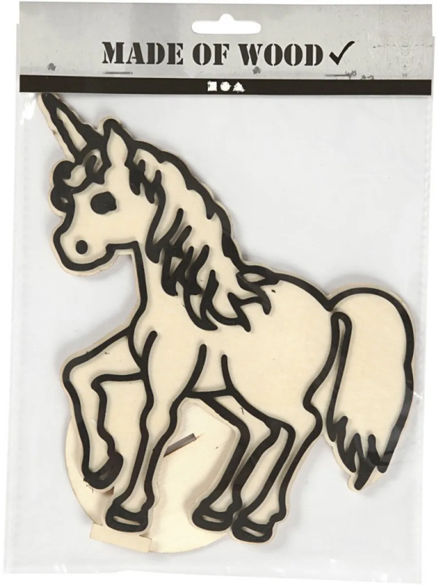 Creativ Company Houten Unicorn 19cm - Blank