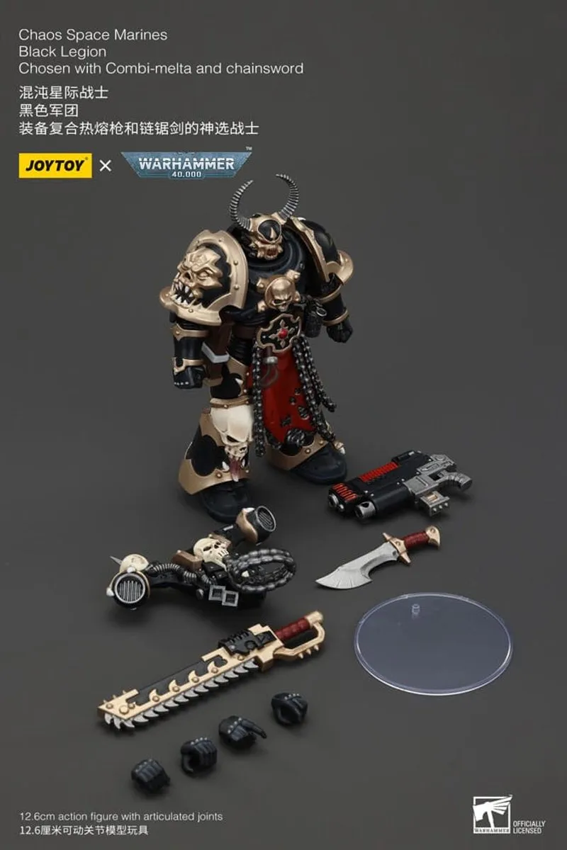 Joy Toy Warhammer 40k Chaos Space Marines Black Legion Chosen JT00980 - 20cm Action Figur - Multi