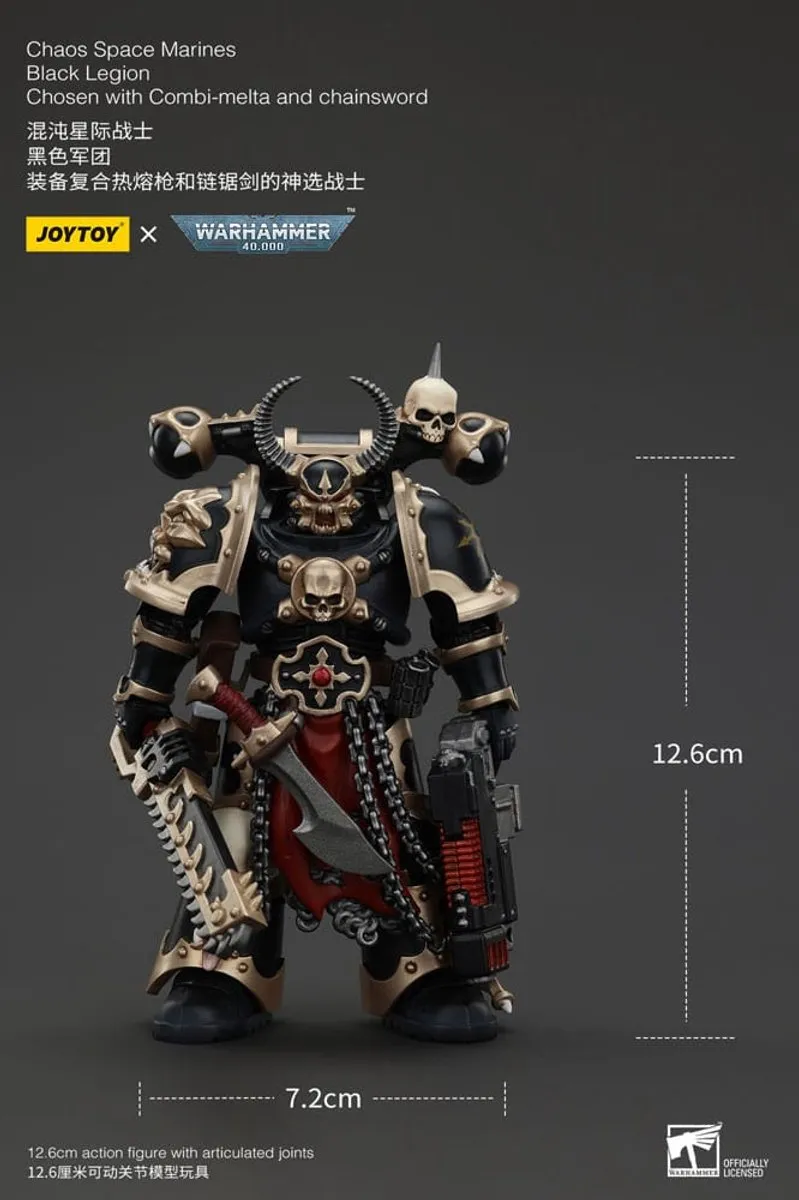 Joy Toy Warhammer 40k Chaos Space Marines Black Legion Chosen JT00980 - 20cm Action Figur - Multi