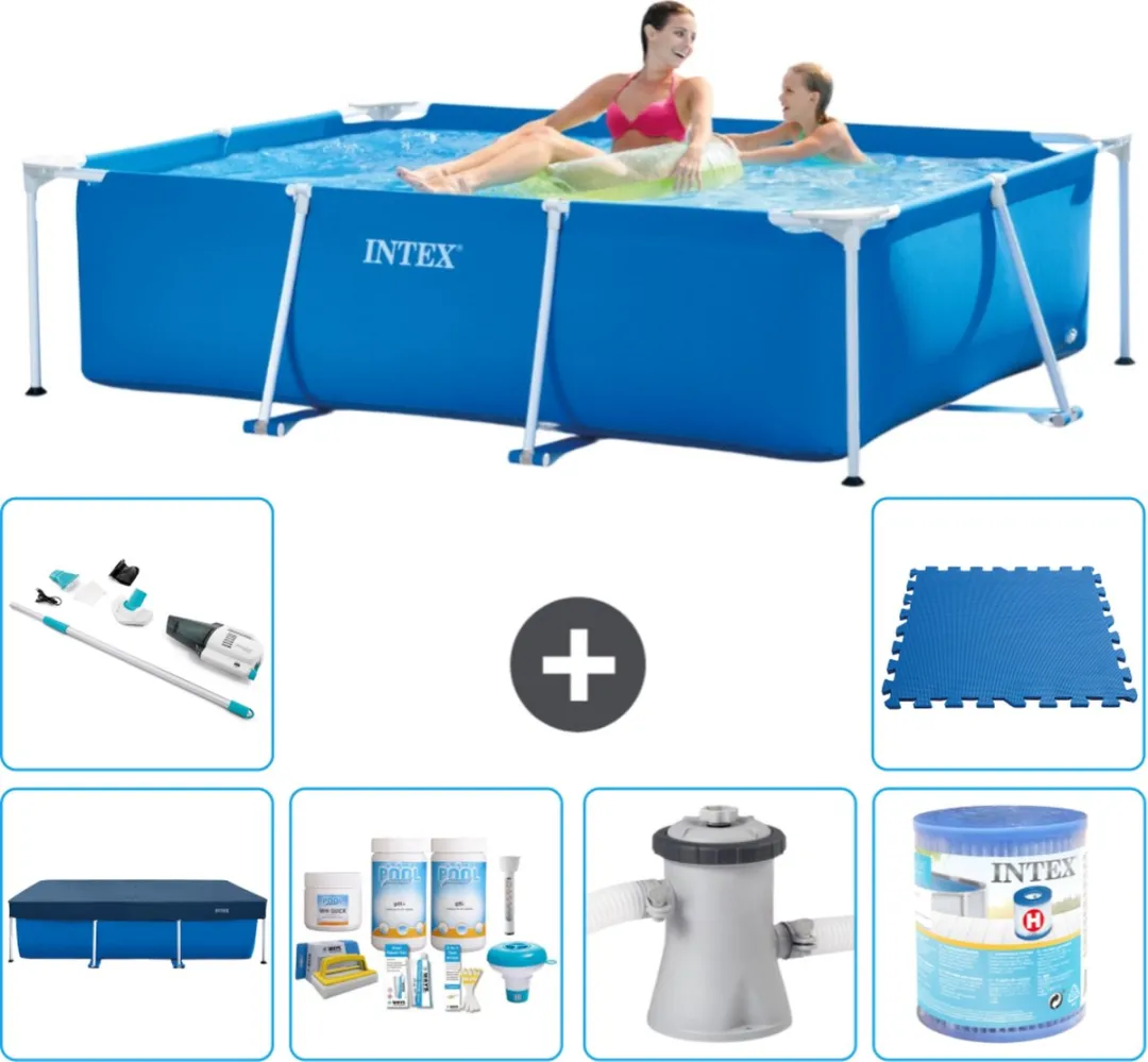 Intex 28270NP-Blauw Rechthoekig Frame Zwembad 220x150x60cm - Blauw