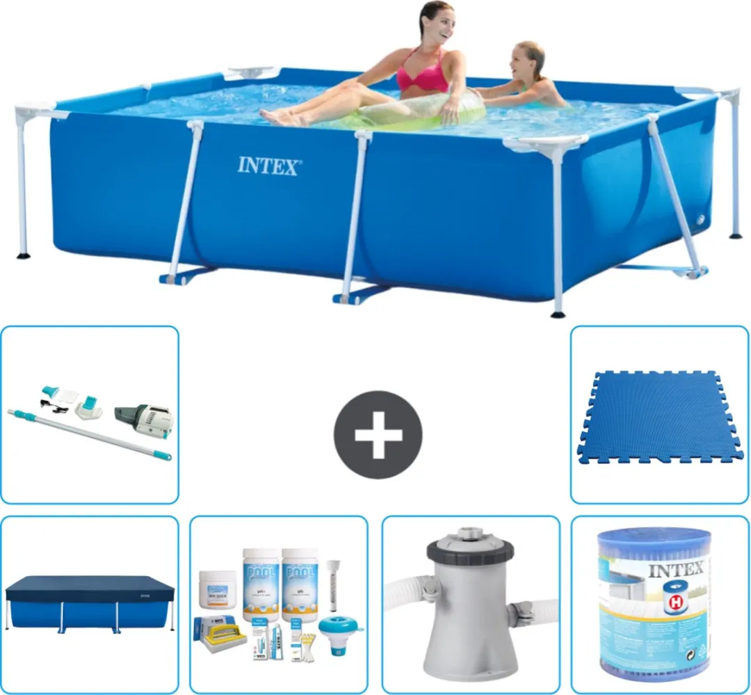Intex 28270NP-Blauw Rechthoekig Frame Zwembad 220x150x60cm
