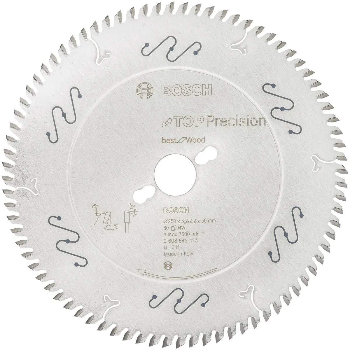 Bosch Professional Cirkelzaagblad Top Precision Best for Wood 250mm
