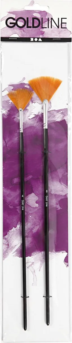 Creativ Company Gold Line Penselen Waaier Set - 2 Stuks