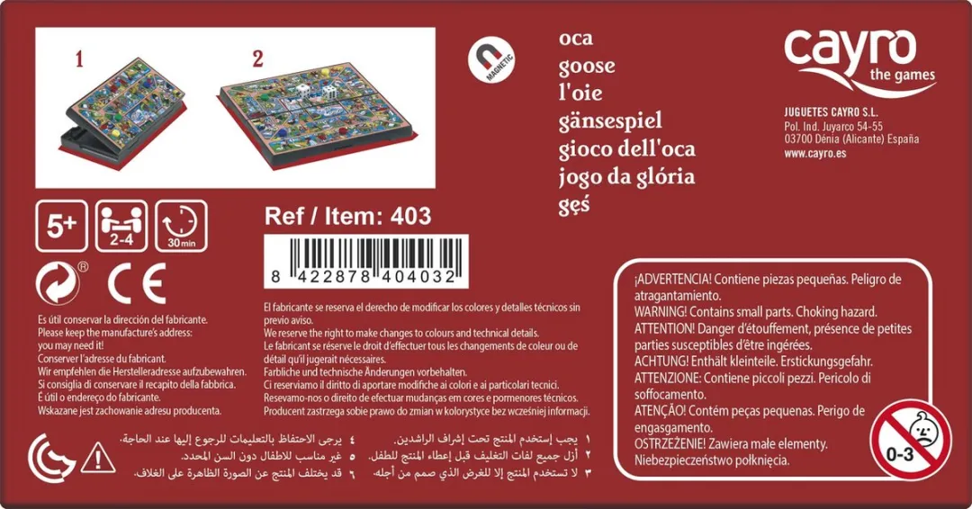 Cayro Ganzenbord Reisversie Magnetisch - 2-4 Spelers