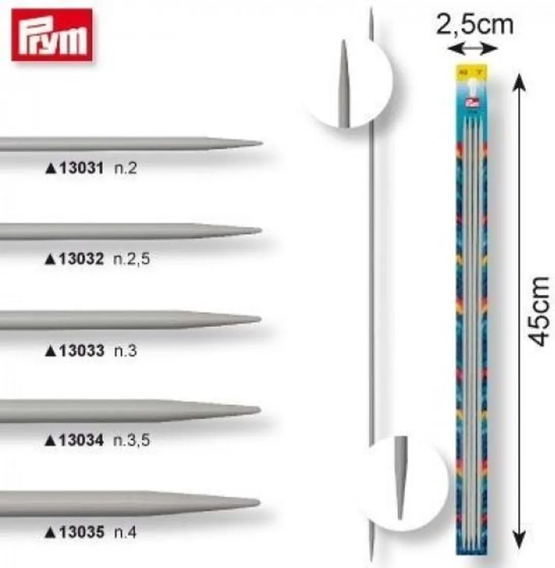 Prym Kousenbreinaalden 40cm 3,5mm - Grijs