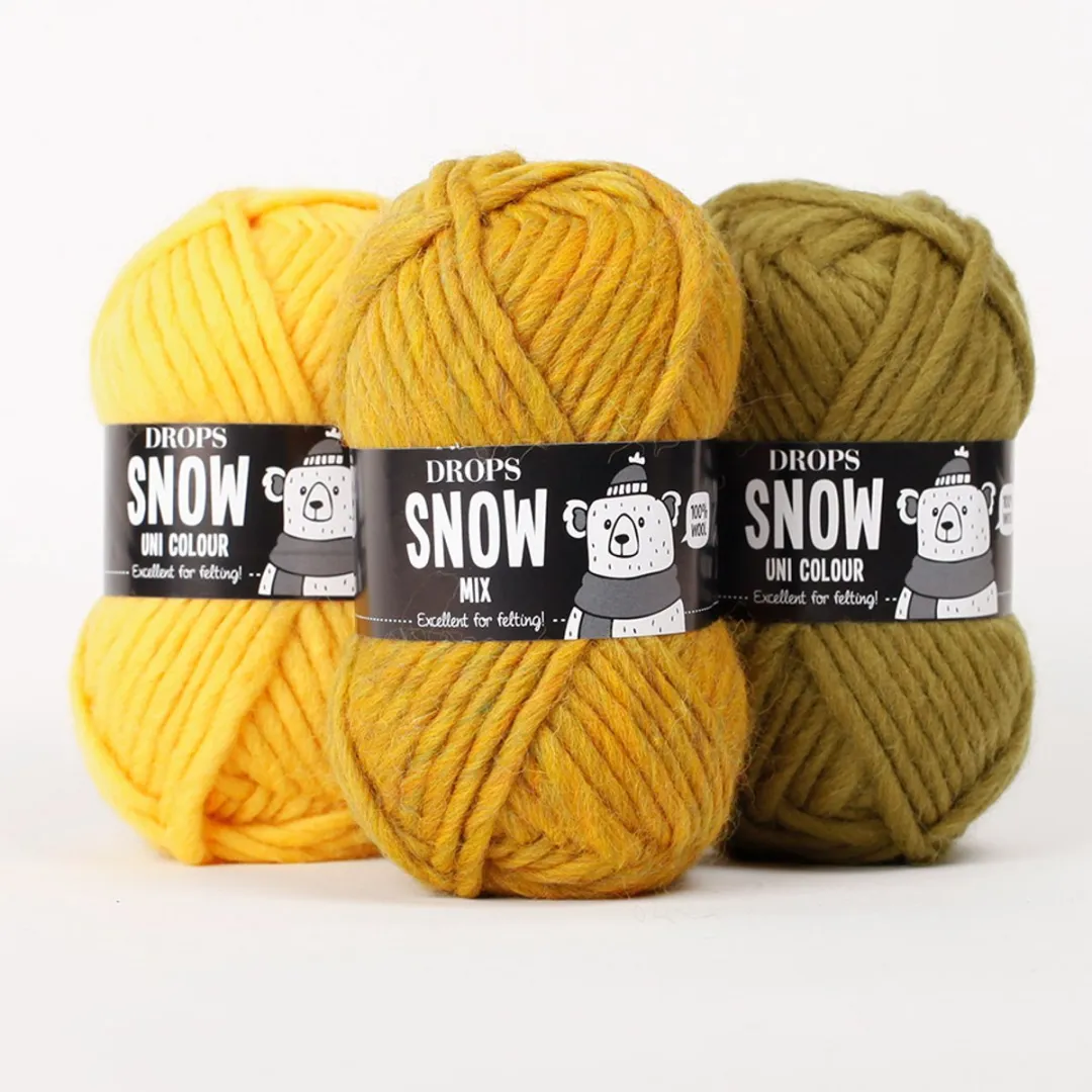 Drops Snow Uni Colour Wol Garen 113 Rozenblad