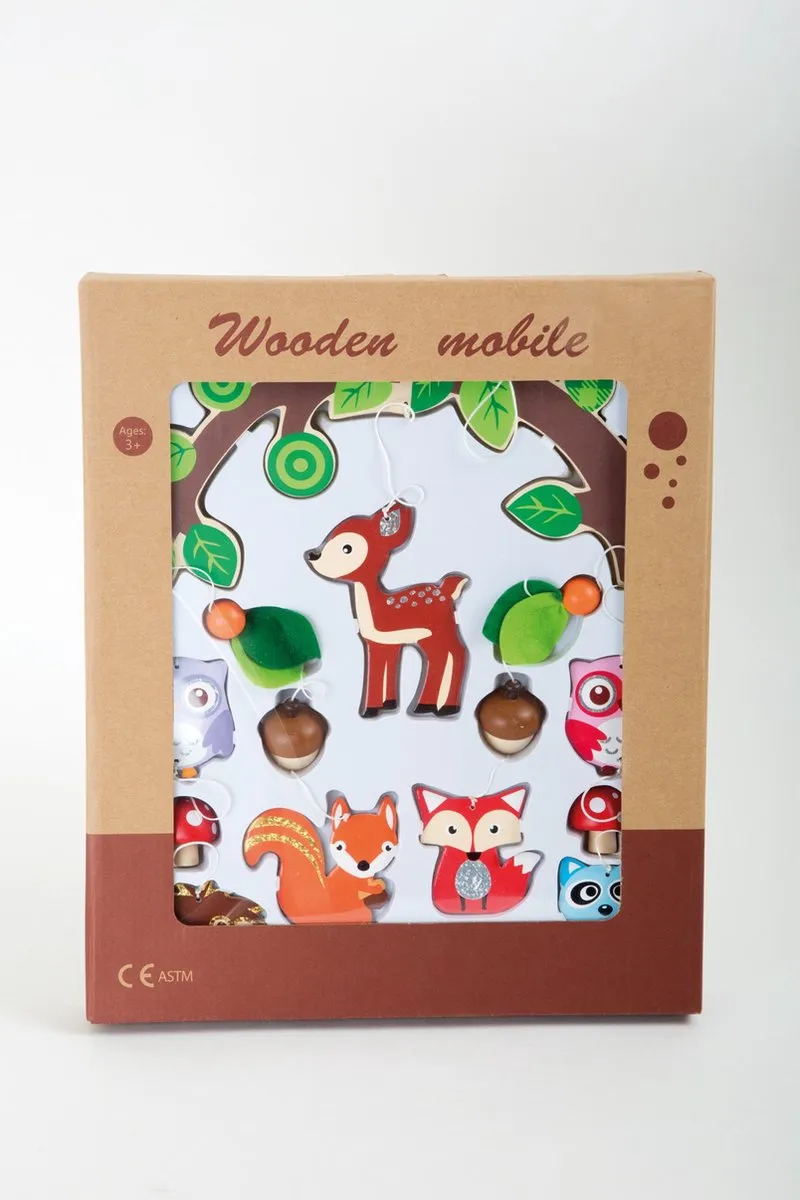 Small Foot Houten Baby Mobiel Bosdieren 10116 - Multicolor