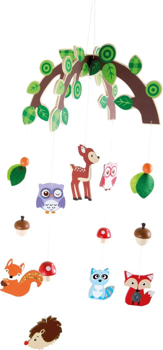 Small Foot Houten Baby Mobiel Bosdieren 10116 - Multicolor