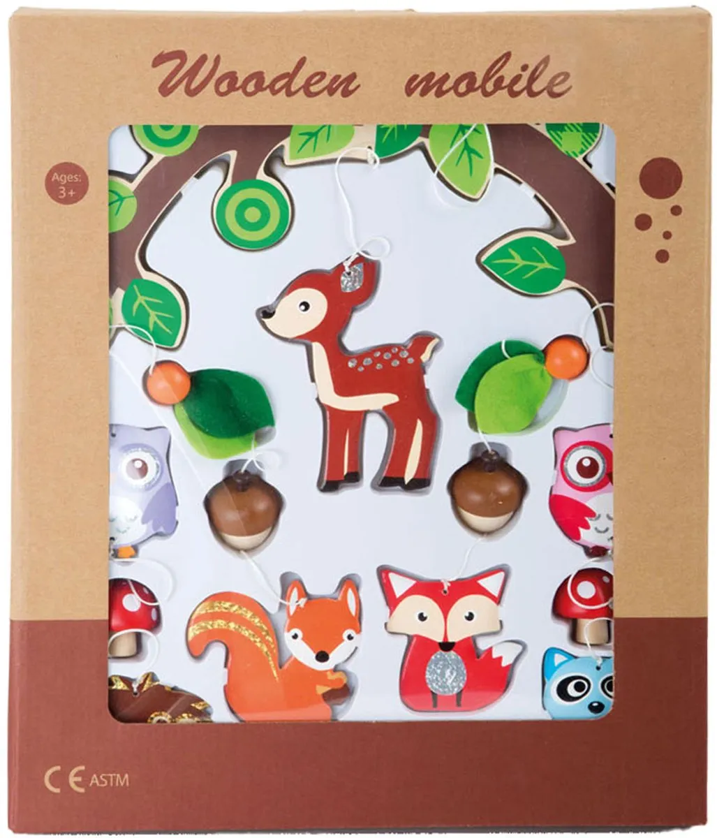 Small Foot Houten Baby Mobiel Bosdieren 10116 - Multicolor