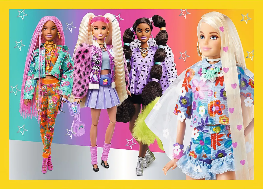Trefl Barbie 4-in-1 Puzzel - 41 Stuks - Multicolor