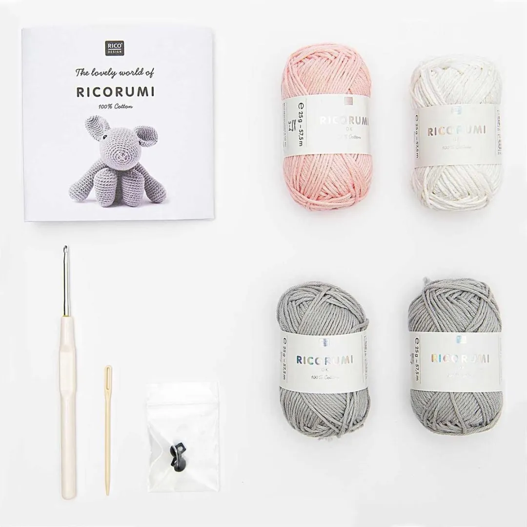 Rico Design Puppies Bunny Haakpakket - Grijs