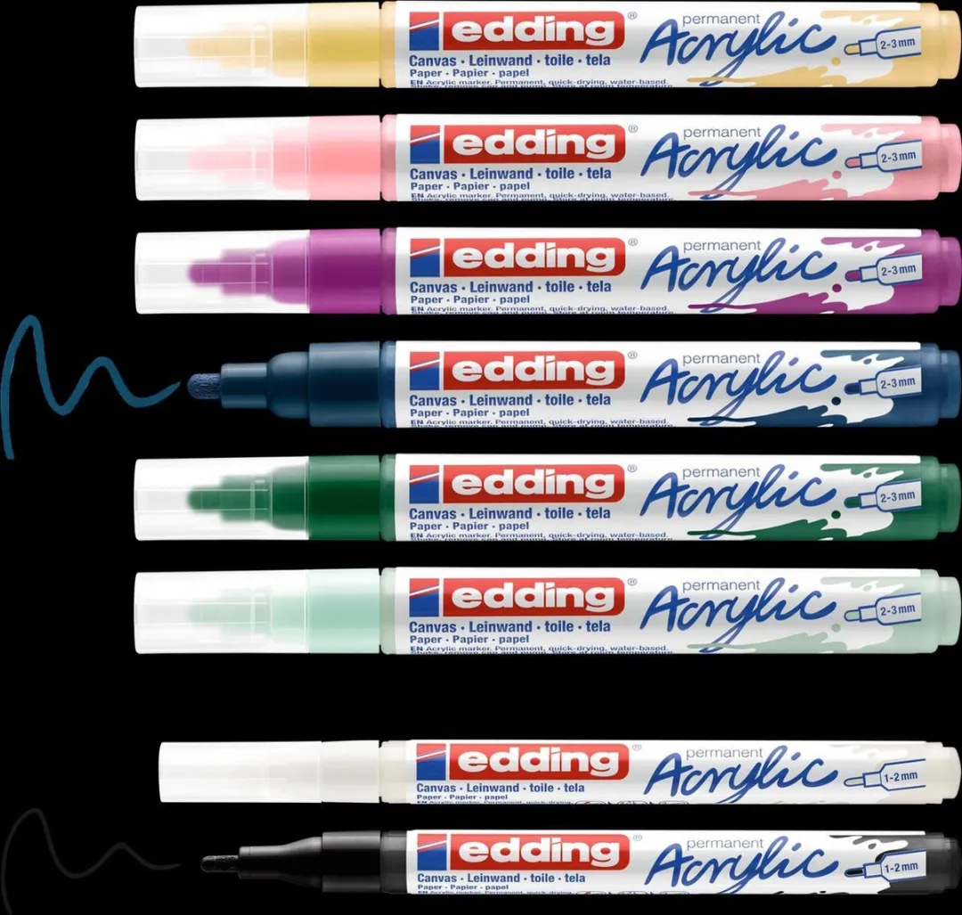 edding Nordic Acrylverf Starterset 8 Markers - Watervast