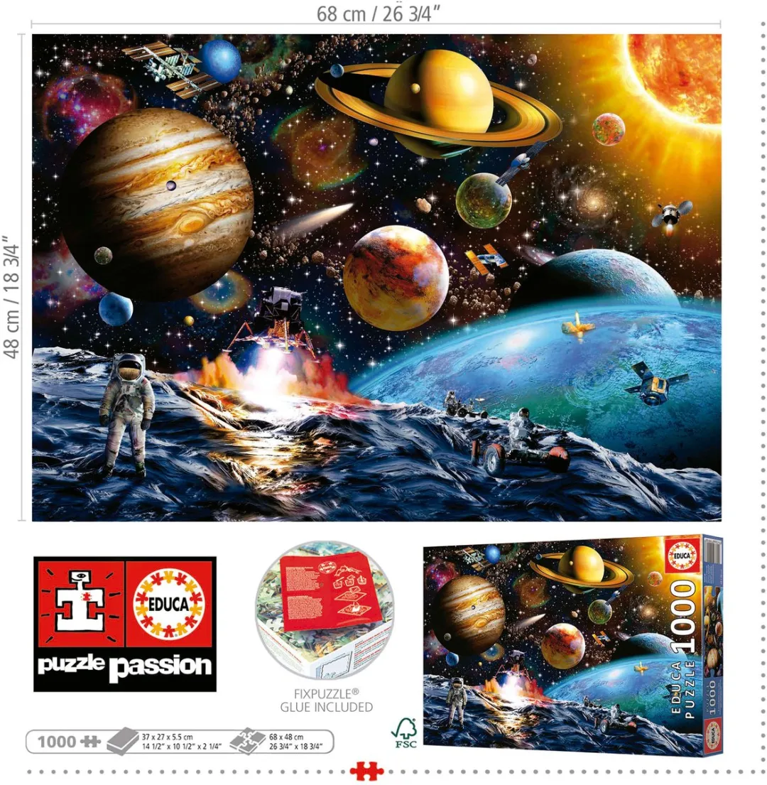 Educa Asteroid Mission 1000 Puzzel - 1000 Stuks - Multicolor