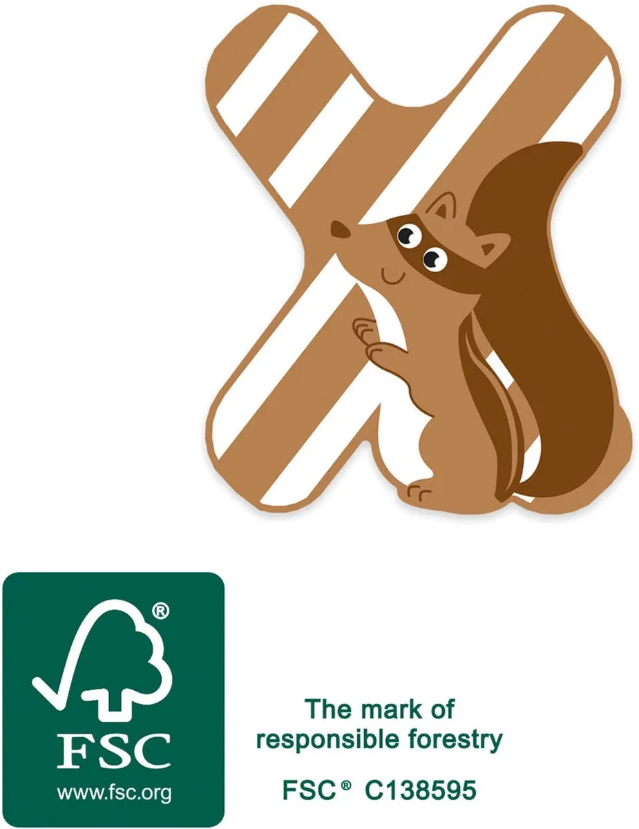 Small Foot Houten Dieren Kinderletter X