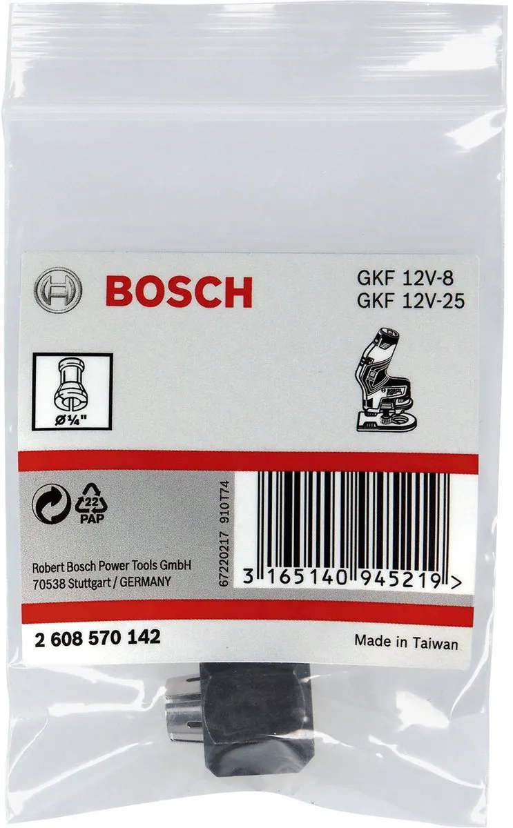 Bosch Spantang met wartelmoer 1/4" - 2608570142