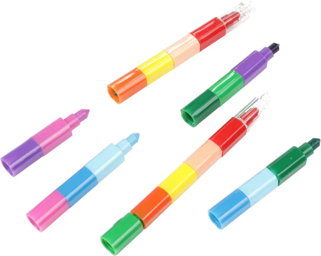 Toi-Toys Waskrijt Pen 10-in-1 - 2 Stuks Multicolor