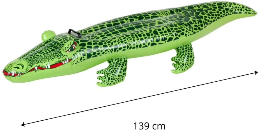 Eddy Toys Opblaas Krokodil Zwembadfiguur 139x61x23cm - Groen