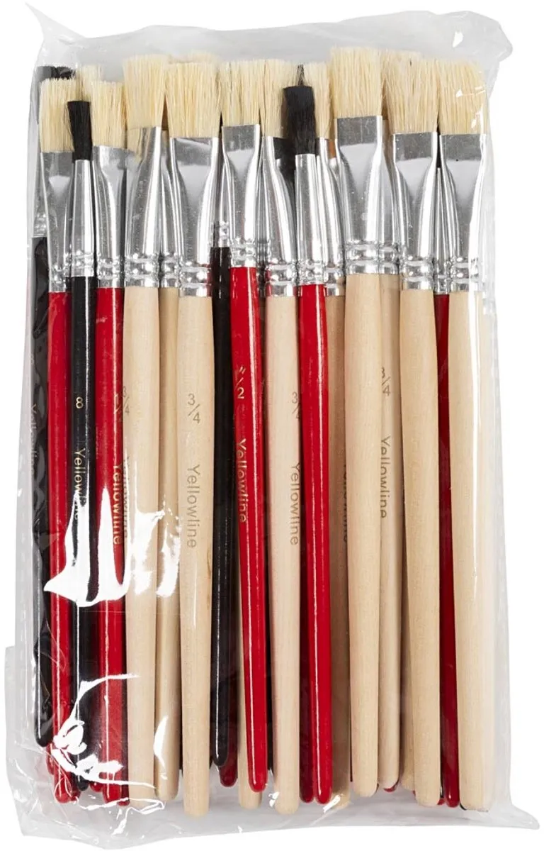 Creativ Company YellowLine Kwastenset - 60 Stuks
