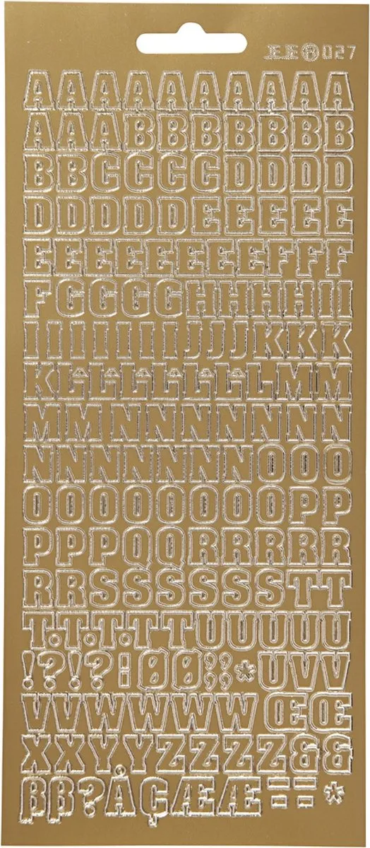 Creativ Company Gouden Alfabet Stickers 176 Stuks