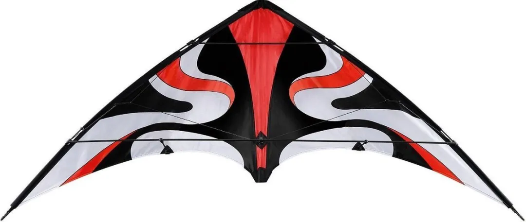 Toyrific Vlieger Meteor 136 X 60 Cm Rood - Stuntvlieger met Ripstop Nylon en Glasvezel Frame - Inclusief 25m Vlieglijn