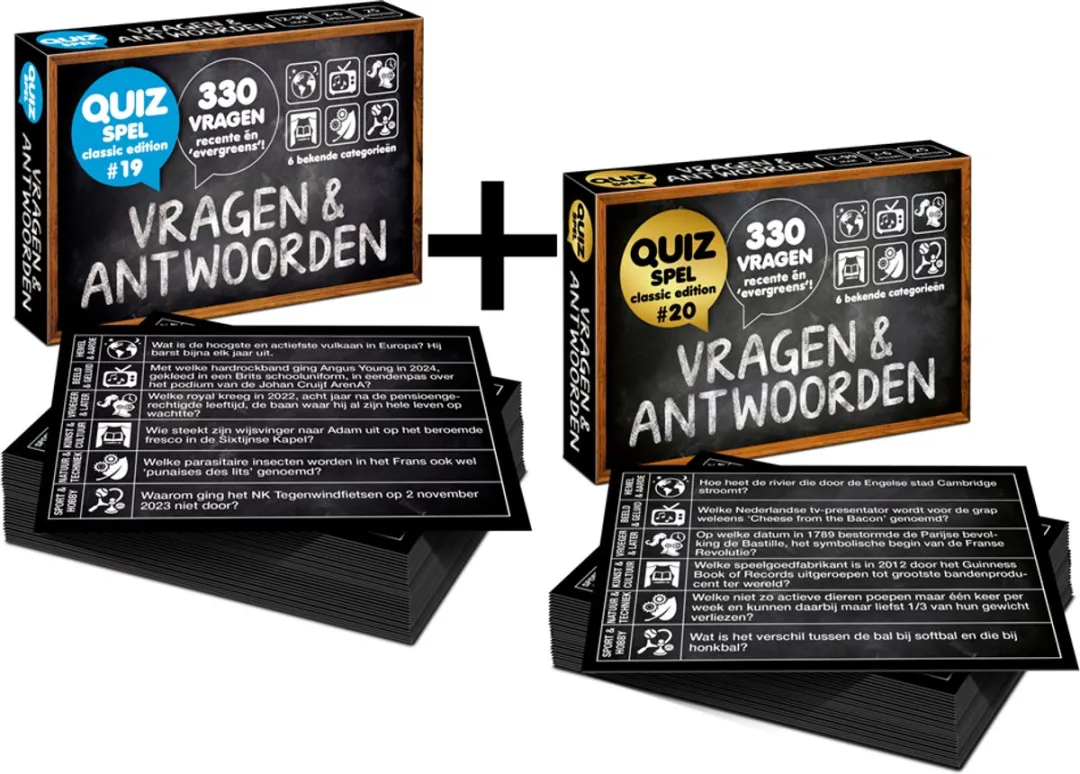 Vragen & Antwoorden #19 & #20 Combi-Deal - 660 Vragen - Kaartspel Pocketformaat