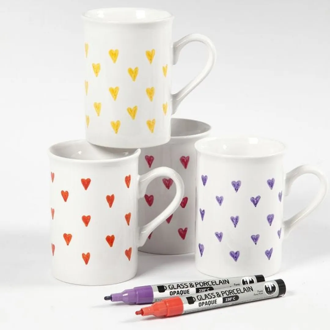 Creativ Company Porseleinen Mok 10cm - Wit