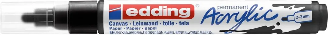 edding Acrylic Marker Medium Zwart