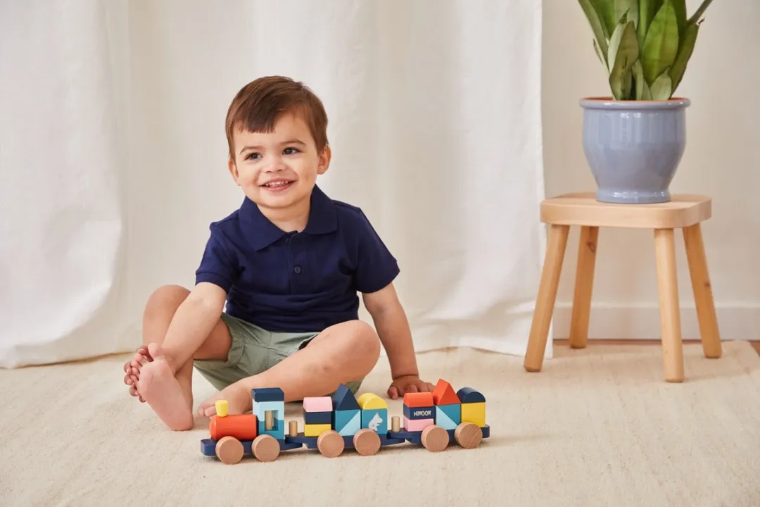 Barbo Toys Moomin Houten Trein 7282 - Stapelblokken & Wagons - Meerdere kleuren