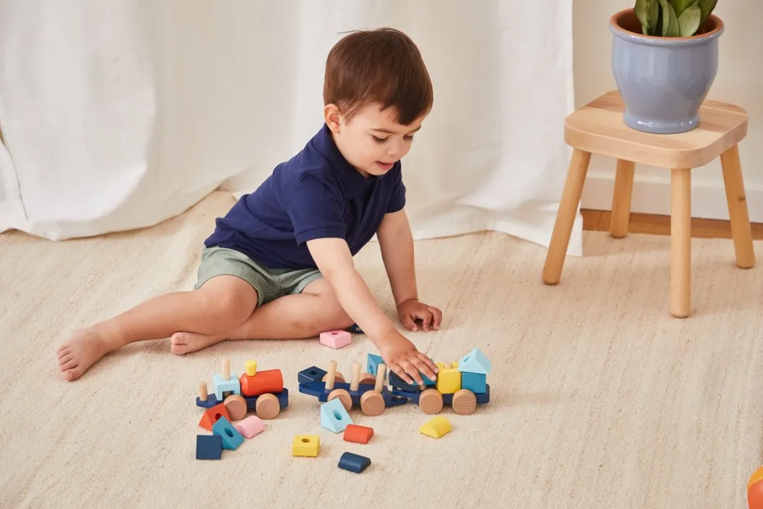 Barbo Toys Moomin Houten Trein 7282 - Stapelblokken & Wagons - Meerdere kleuren