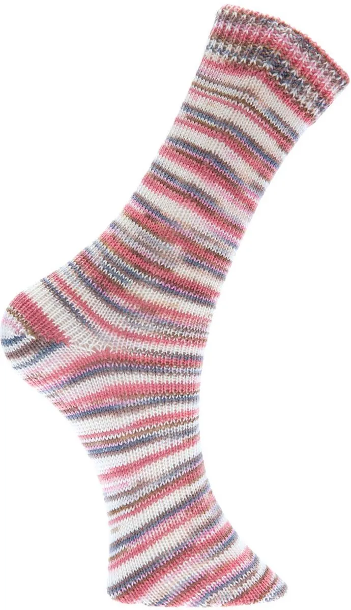Rico Design Superba Bamboo Sokkenwol 100g - Roze/Blauw