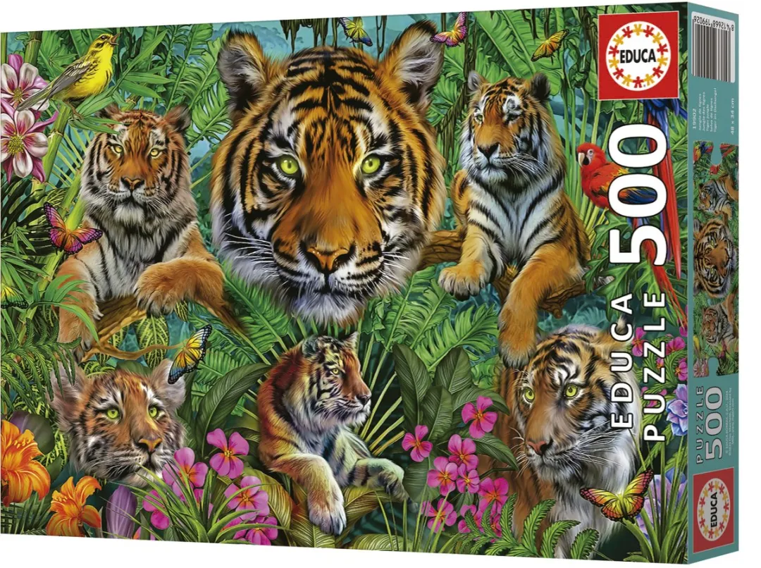 Educa Tijger Jungle Puzzel 500 Stuks Multicolor