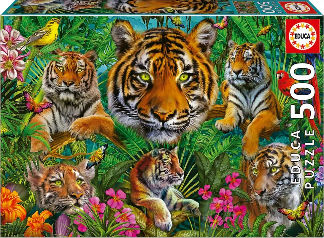 Educa Tijger Jungle Puzzel 500 Stuks Multicolor