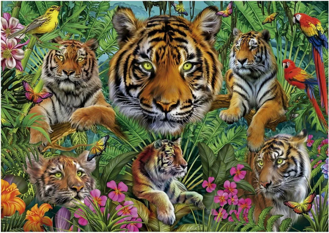 Educa Tijger Jungle Puzzel 500 Stuks Multicolor